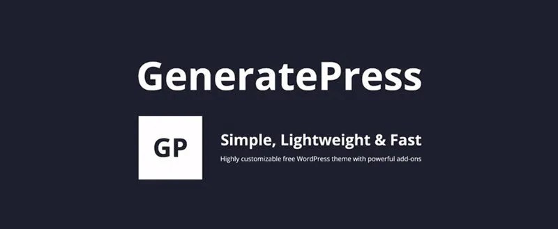 GeneratePress – Lightweight, Responsive WordPress Theme