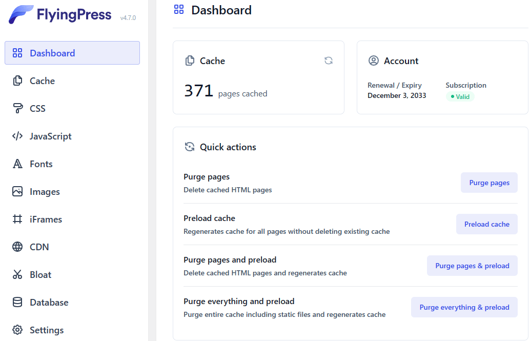 FlyingPress – plugin cache hàng đầu