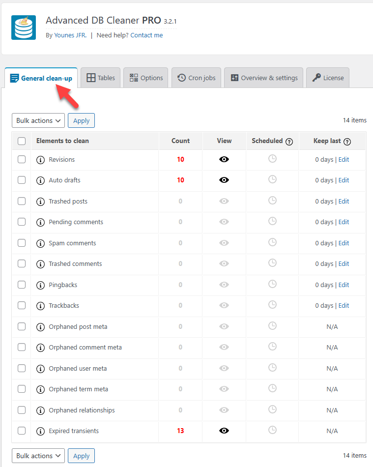 Tối ưu Cho Database Trên Wordpress