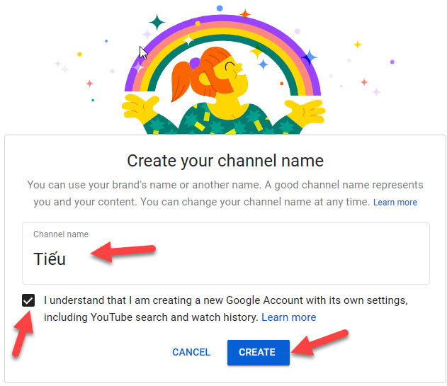 Create your channel name Create your channel name