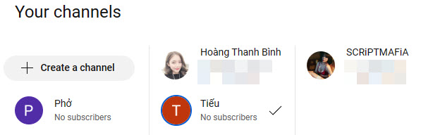 Your channels Your channels