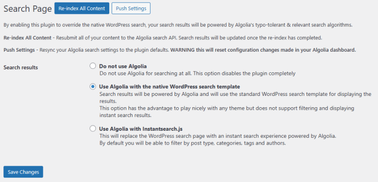 WP Search with Algolia – Rất gần sự hoàn hảo