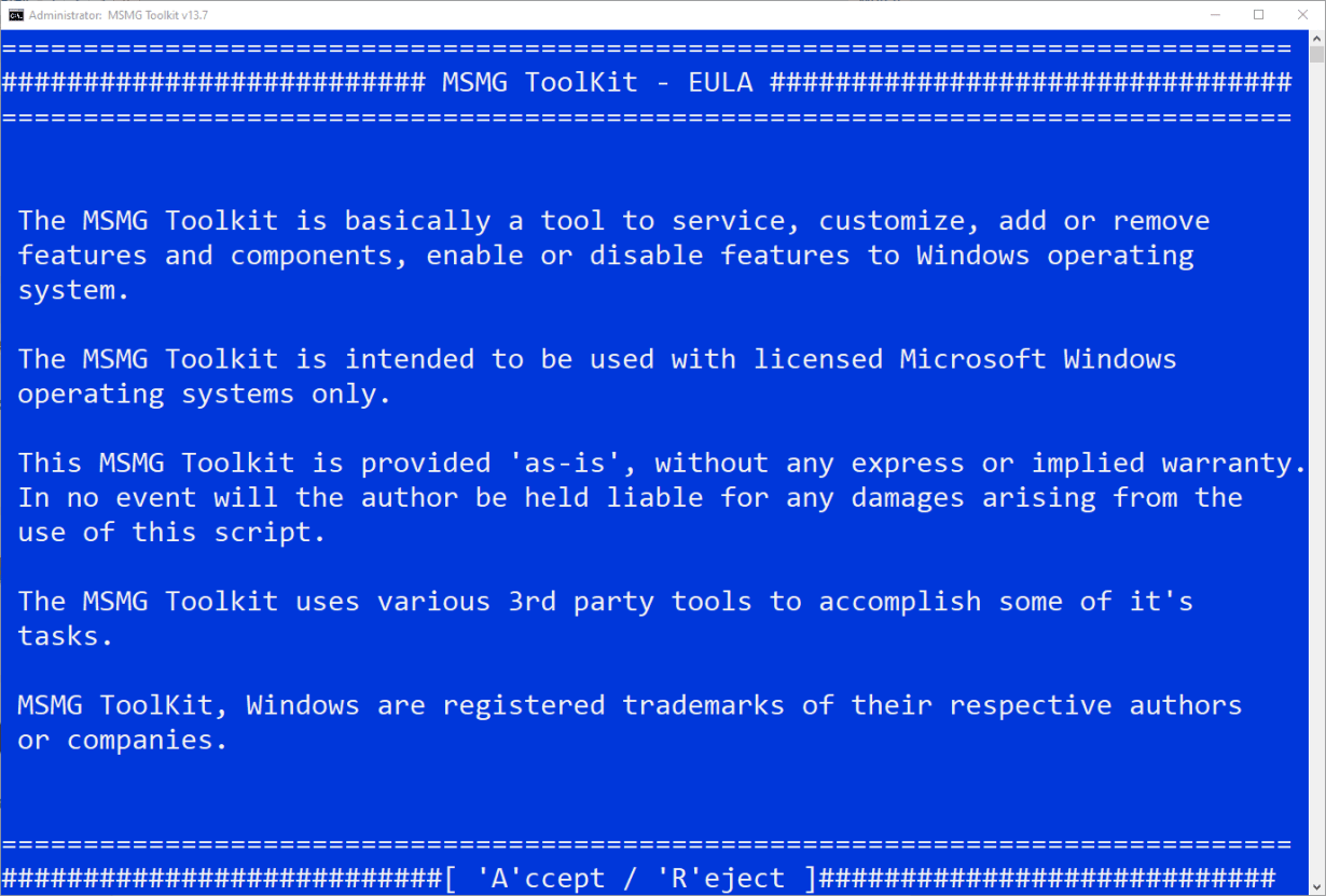 Rebuild Windows 10 (IoT) Enterprise LTSC bằng MSMG Toolkit