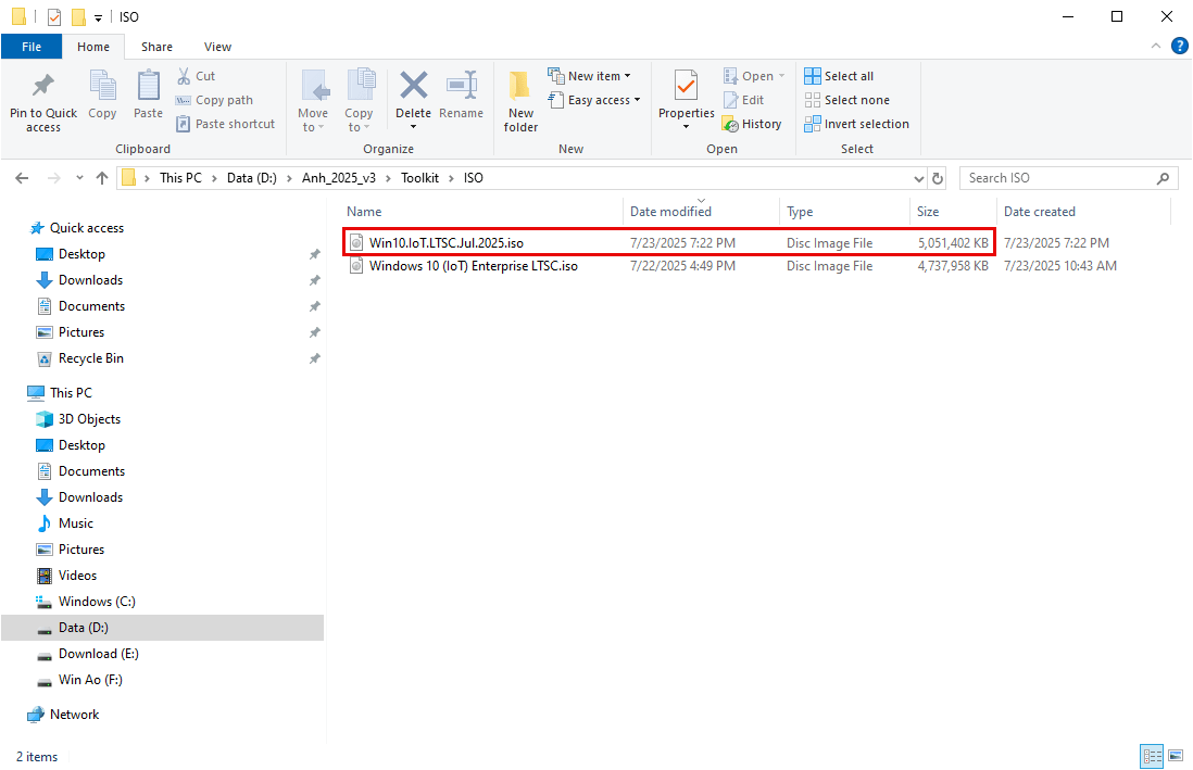 Rebuild Windows 10 (IoT) Enterprise LTSC bằng MSMG Toolkit