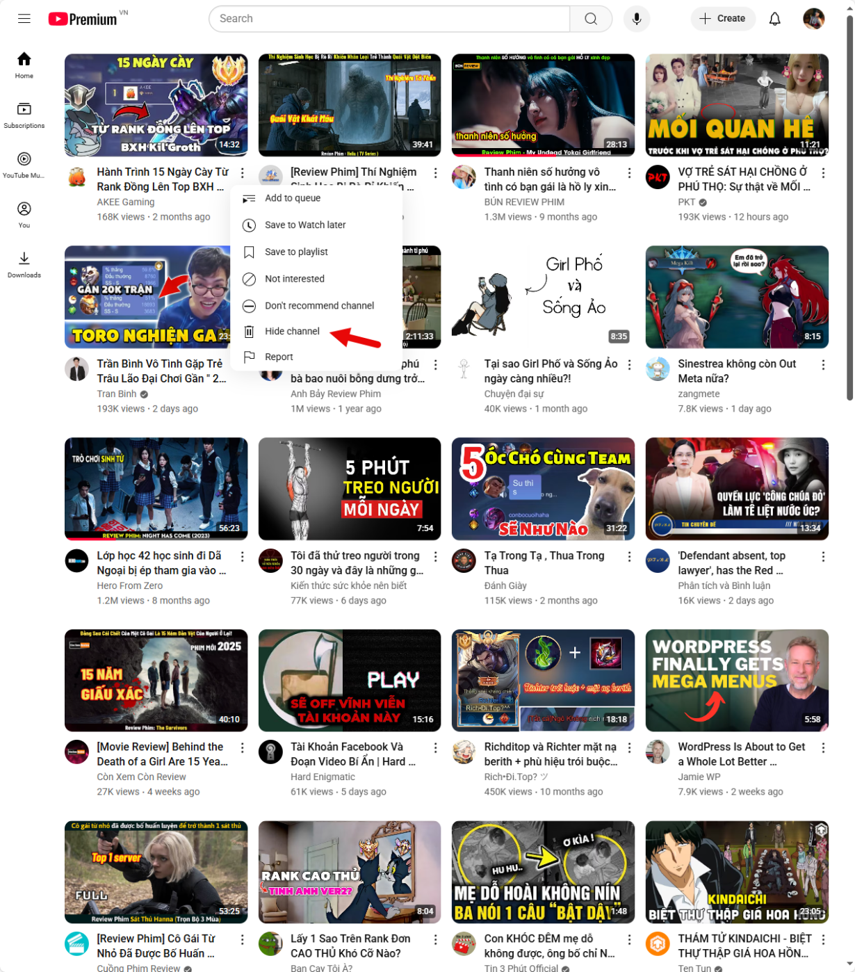 Control Panel for YouTube – Quản lý giao diện Youtube xuất sắc