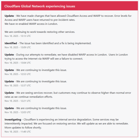 Cloudflare sập Global Network siêu nặng lần 2